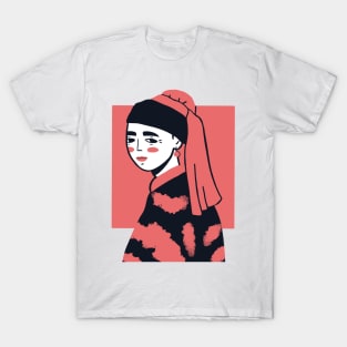 Pop Girl A With Pearl Earring T-Shirt